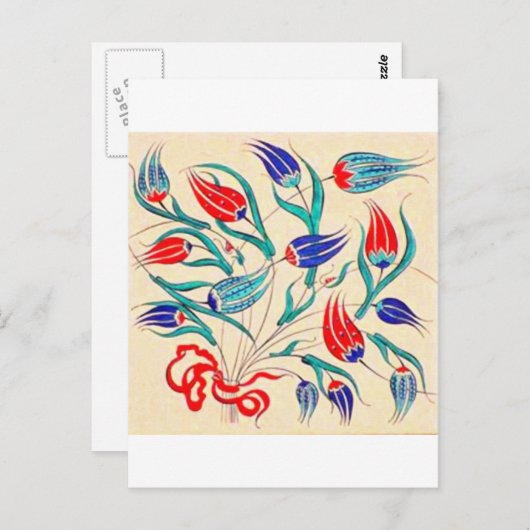 iznik tegel 2 briefkaart (Voorkant / Achterkant)