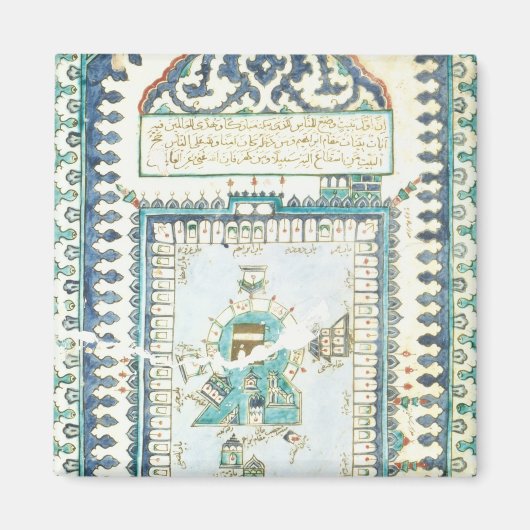 Iznik tegel met een vertegenwoordiging van Mekka Magneet (Voorkant)