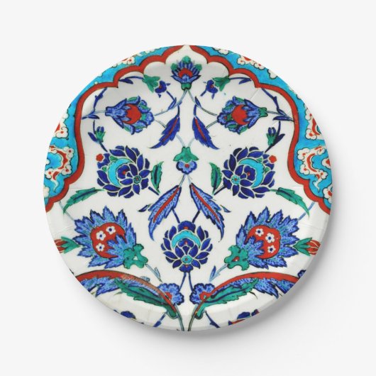 iznik-tegel papieren bordje (Voorkant)