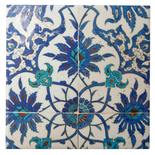 Iznik Tegels blauw Tegeltje (Voorkant)