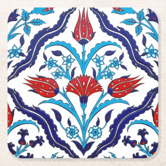 Iznik Tiles Kartonnen Onderzetters (Voorkant)