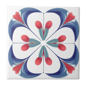 Iznik Tulip Motief Keramische Kunst Tegel Tegeltje