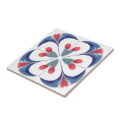 Iznik Tulip Motief Keramische Kunst Tegel Tegeltje (Zijkant)