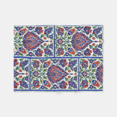 Iznik - Turkish Ottoman pattern with flowers tulip Fleece Deken (Voorkant (Horizontaal))