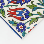 Iznik - Turkish Ottoman pattern with flowers tulip Fleece Deken (Hoek)