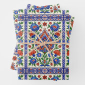Iznik - Turkish Ottoman pattern with flowers tulip Inpakpapier Vel (In situ)