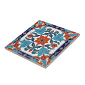 Iznik Turks Bloem Sinaasappel Rood Blauw Wit Bloem Tegeltje (Zijkant)