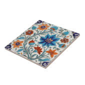 Iznik Turks  Bloemen Blauw Bloemen Antiek Tegeltje (Zijkant)