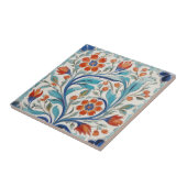 Iznik Turks Bloemen Groen Blauw Sinaasappel Rode B Tegeltje (Zijkant)