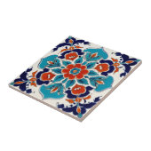 Iznik Turks  Bloemen Rood Blauw Traditioneel Tegeltje (Zijkant)