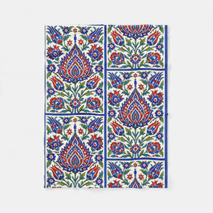 Iznik - Turks Ottomaans patroon met bloemen tulp Fleece Deken