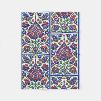 Iznik - Turks Ottomaans patroon met bloemen tulp Fleece Deken