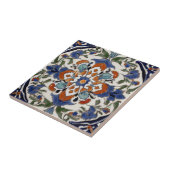 Iznik Turks  Sinaasappel Blauw Groen Abstract Tegeltje (Zijkant)