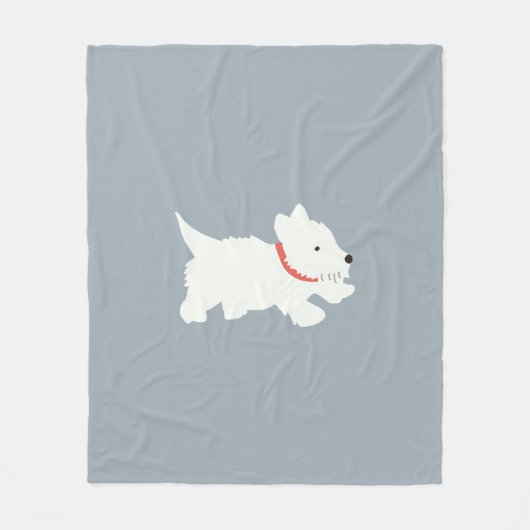 Izzie De Westie Fleece Deken (Voorkant)