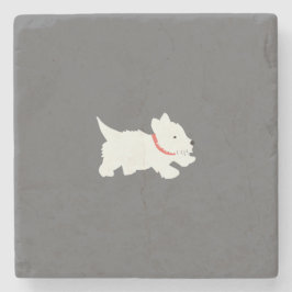 Izzie de Westie Stenen Onderzetter
