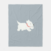 Izzie The Westie Fleece Deken (Voorkant)