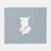 Izzie The Westie Fleece Deken (Voorkant (Horizontaal))