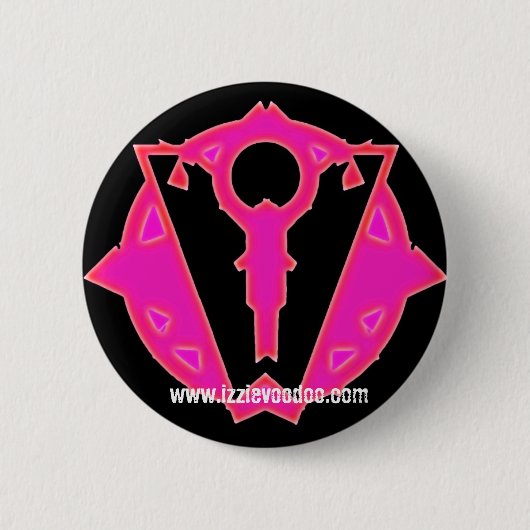 izzie Voodoo logo-toets/badge Ronde Button 5,7 Cm (Voorkant)
