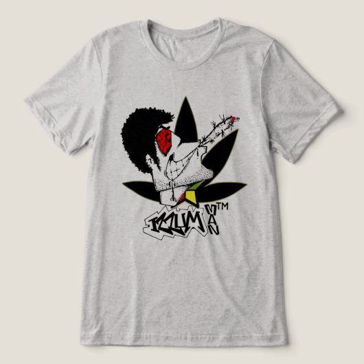 Izzumman Mannen kledij Tri-Blend Shirt (Design voorkant)