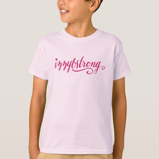 #IzzyBStrong Girls' T-Shirt (Hot Pink) (Voorkant)