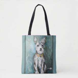 "Izzy's Day" canvas tas van de witte doodsbange ho