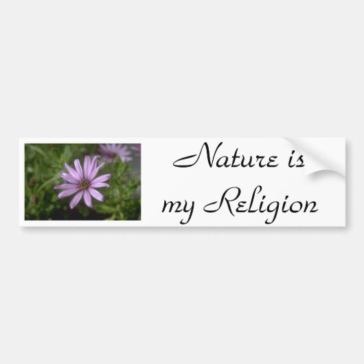 j0145356, De natuur is mijn religie Bumpersticker (Voorkant)