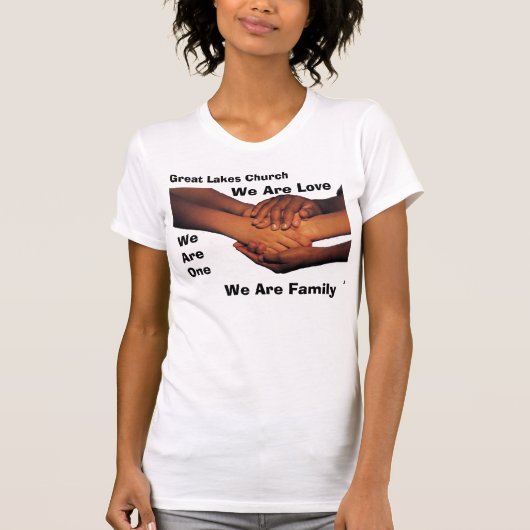 j0227529White, Great Lakes Church, We are Love,... T-shirt (Voorkant)