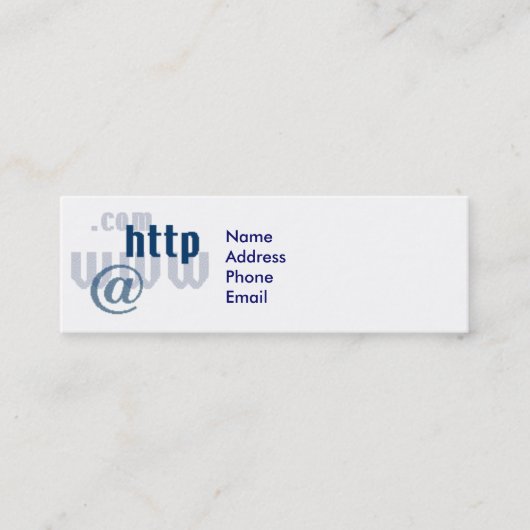 j0254444, NameAddressPhoneEmail Mini Visitekaartje (Voorkant)