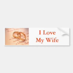 j0341738, ik hou van mijn vrouw bumpersticker