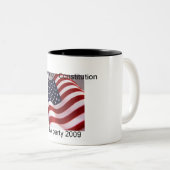 j0400667, TEA party 2009, PReserve ons Constitu... Tweekleurige Koffiemok (Voorkant rechts)