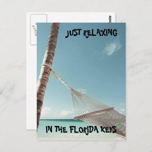 j0423125, NET RELAXING, IN DE FLORIDA KEYS Briefkaart (Voorkant / Achterkant)
