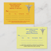 j0439599, ________________________________________ afsprakenkaartje (Voorkant / Achterkant)