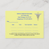 j0439599, ________________________________________ afsprakenkaartje (Achterkant)