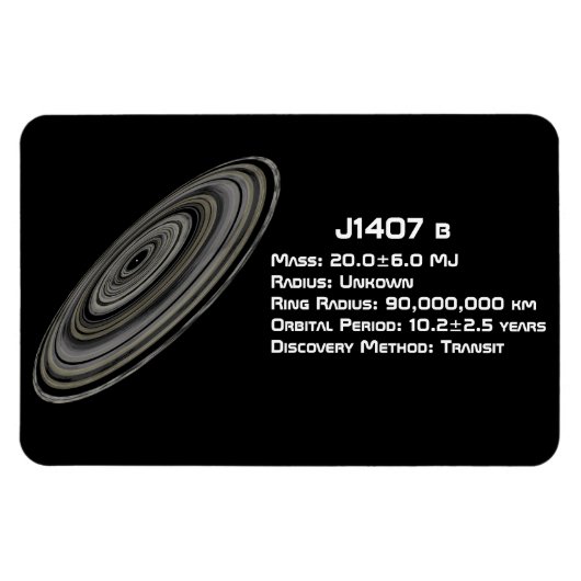 J1407 b (1SWASP J140747.93-394542.6 b) Magneet (Horizontaal)