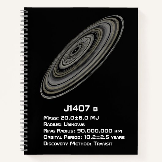 J1407 b (1SWASP J140747.93-394542.6 b) Notitieboek (Voorkant)