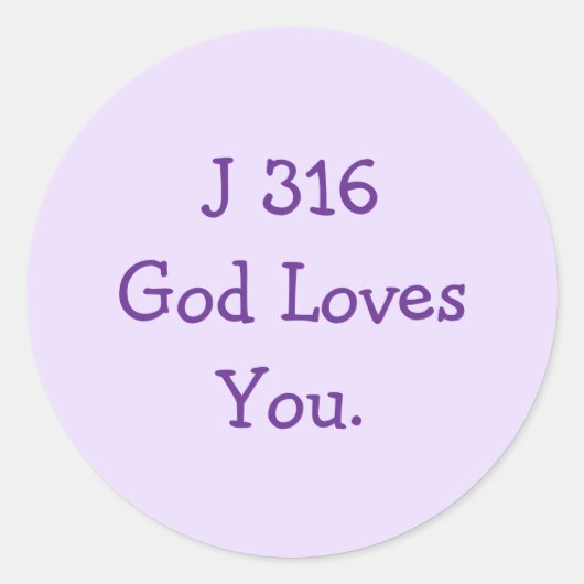 J316 Evangelie Ronde Sticker (Voorkant)