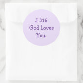 J316 Evangelie Ronde Sticker (Tas)
