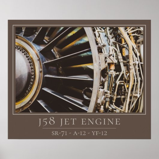 J58 Jet Engine - SR-71 Blackbird, A-12, YF-12 Poster (Voorkant)