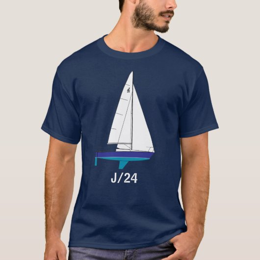 J/24 Zeilboot T-shirt (Voorkant)