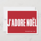 J’adore Noël Modern Christmas Kaart – Vakantie (Voorkant)