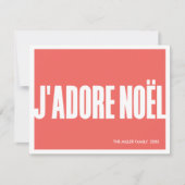 J’adore Noël moderne kerstkaart – vakantie (Voorkant)