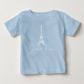 J' adore Paris Eiffel Tower Cute Blue (Voorkant)