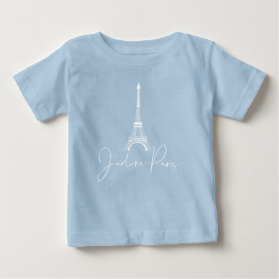 J' adore Paris Eiffel Tower Cute Blue