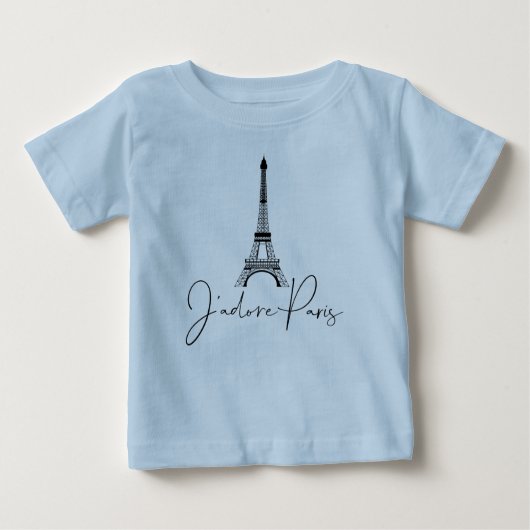 J 'adore Paris Eiffeltoren Schattig Blauw (Voorkant)