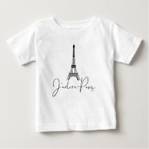 J' adore Paris Eiffeltoren Schattig Wit