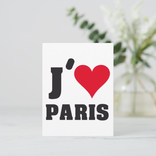 J´AIME PARIS BRIEFKAART (Staand voorkant)