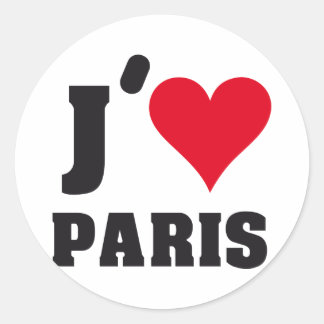 J´AIME PARIS RONDE STICKER