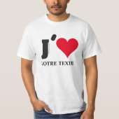 J´AIME... VOTRE TEXTE T-SHIRT (Voorkant)