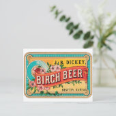 J. B. Dickey Birch Beer Newton Kansas  kunst Briefkaart (Staand voorkant)