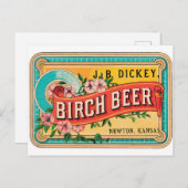 J. B. Dickey Birch Beer Newton Kansas  kunst Briefkaart (Voorkant / Achterkant)